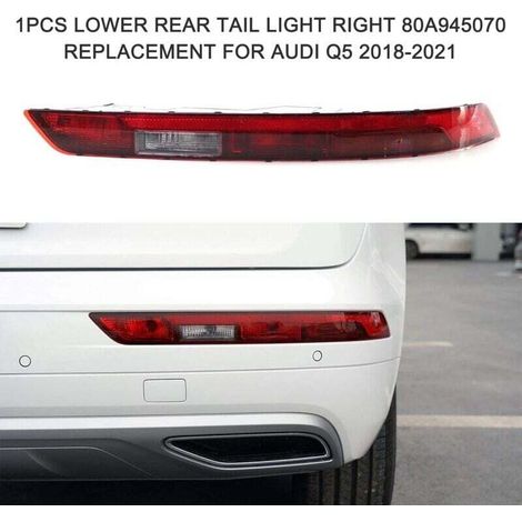 Réflecteurs de Pare-Chocs arrière lumière feu arrière inférieur Gauche 80A945069 Compatible avec Audi Q5 2018-2021