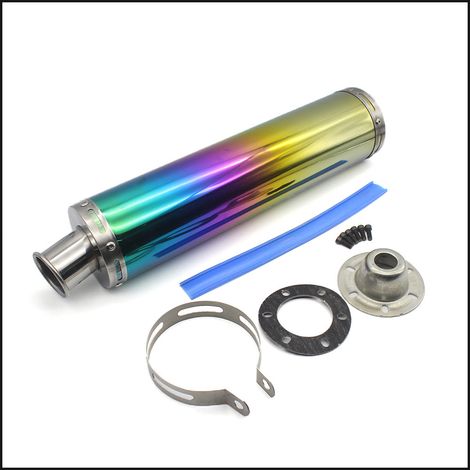 Motorcycle parts: Universal straight rainbow exhaust for CBR250, VT250 and FZR250 250cc