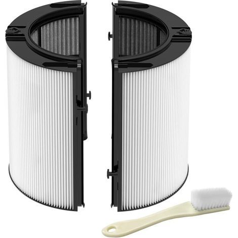 Filtre de rechange H13 2 en 1 HEPA et charbon compatible avec Dyson TP06 HP06 PH01 PH02 PH03 PH04 HP09 TP09 HP10 TP10 Ventilateur de purification d'air en verre combiné 360° (1/5)