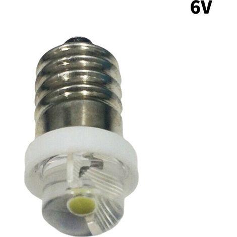 Douille de lampe, culot E10, 0,5 W, 4,5/6 V, 6000 K, finition blanche, pour l'installation, le réglage et la maintenance des systèmes électriques.-AquaForge (1/5)