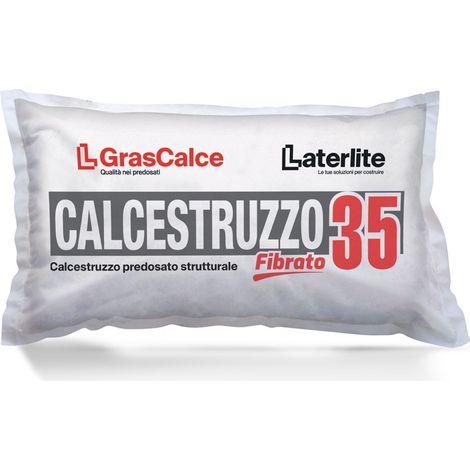 Calcestruzzo 35 predosato fibrato laterlite 25 kg