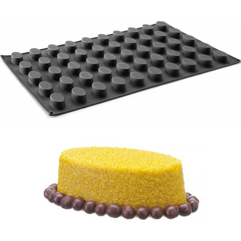Moule en silicone pour pralines, mousses, pâtisseries 570 x 375 mm - ovale (1/4)