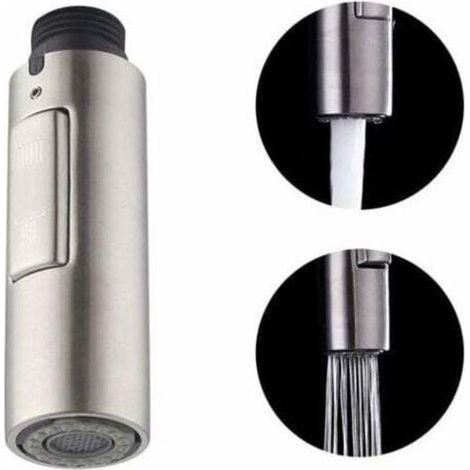 Replacement kitchen faucet spout, universal removable G1/2 faucet head in brushed 304 stainless steel (1/4)