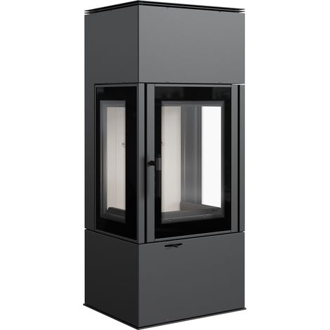 Freistehender Kaminofen THOR VIEW KRATKI 8 kW Ø150 Dreischeiben-set (1/5)