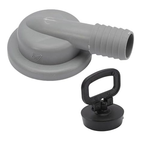 Stainless Steel Sink Drain Pipe 55 mm Diameter for Motorhome Caravan with 20-25 mm Hose Outlet 90° Sink Drain Pipe (1/3)