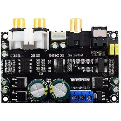 Carte coaxiale fibre optique CS4398+CS8416 double convertisseur numérique-analogique 24 bits 192 kHz pour réparation de cartes son PC et de lecteurs Blu-ray/DVD. Pièces détachées pour outils de répara (1/5)