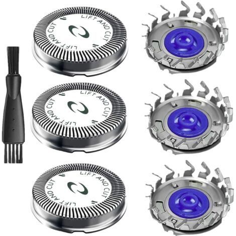 Têtes de rechange HQ56 pour rasoir Système à double lame – Tête flexible 4D – 15 lames auto-affûtées – Rasage rapide et précis (1/5)