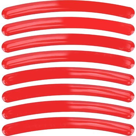 Autocollants Réfléchissants Imperméables Pour Jantes de Moto - 8 Pièces - Époxy 12x1cm (1/5)