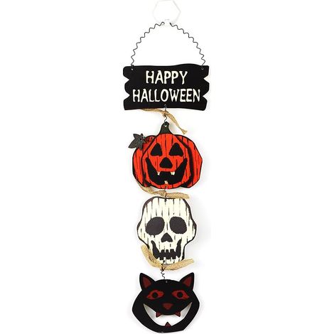 DOLASO Willkommens-Halloween-Türschild zum Aufhängen, Halloween-Dekorationen für Zuhause, Büro, Schule, Outdoor, Spukhaus (1/5)