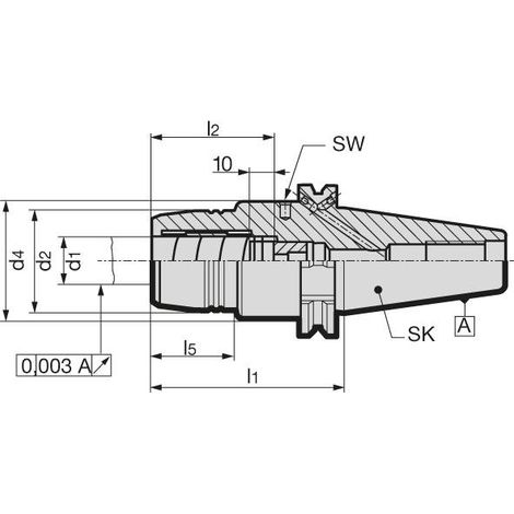 Mandrin à expansion hydro DIN69871ADB SK40 20x80.5mm GÜHRING (1/5)