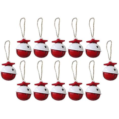 12 cloches de Noël pour décorer la porte et le sapin pendant les fêtes.-Multicolor
