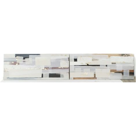 DKD Home Decor Abstrait Moderne Cadres Beige Rose 2 pcs (1/2)