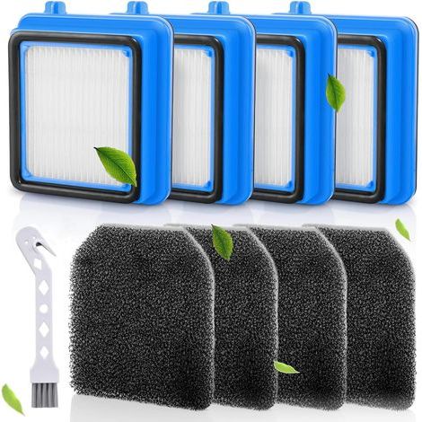 4 Filtres Rechange pour Electrolux Q6, Q7, Q8, WQ61, WQ71, WQ81 – avec Brosse Nettoyage (1/5)
