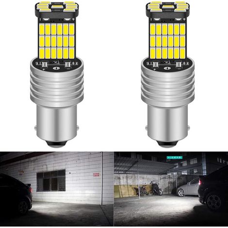 2er-Pack CANbus-LED-Lampen – Weiß, 850 Lumen, BA15S 4014 45 cm – Für Rückfahrscheinwerfer und Blinker