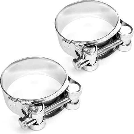 Collier de serrage à tourillon 2x diamètre 17-19mm – Largeur 18mm – Acier galvanisé – Couple de serrage 5Nm – Bords arrondis pour durite flexible (1/4)