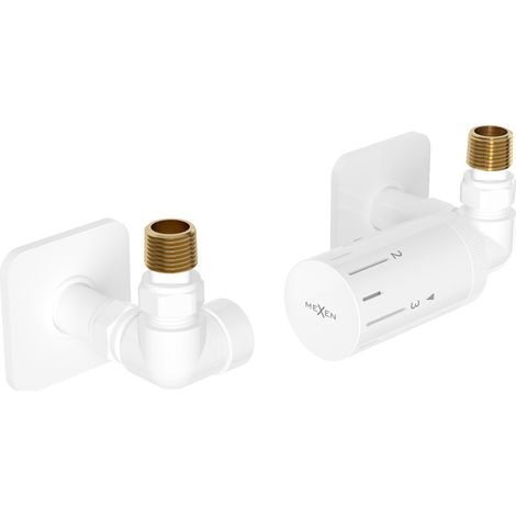 Mexen G05 axial thermostatic set with cover S, white - W903-958-909-20 (1/3)