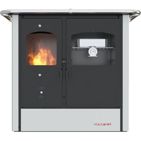 cucina a legna con forno vulcania "atena" bianco 8,35 kw (1/3)