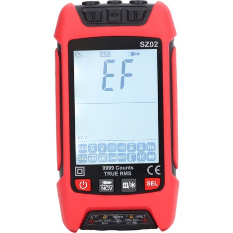 Multimètre numérique intelligent anti-brûlure avec affichage LCD rétroéclairé automatique, voltmètre-ampèremètre NCV avec diode et condensateur (1/5)