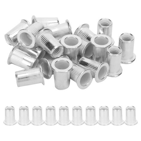 RHG Lot de 200 écrous à riveter filetés en aluminium professionnels, accessoires de fixation M6 (1/5)