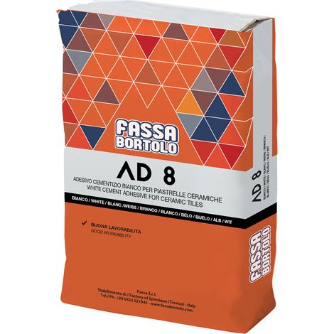 Collante monocomponente 'ad8' kg. 5 (5 pezzi) FASSABORTOLO