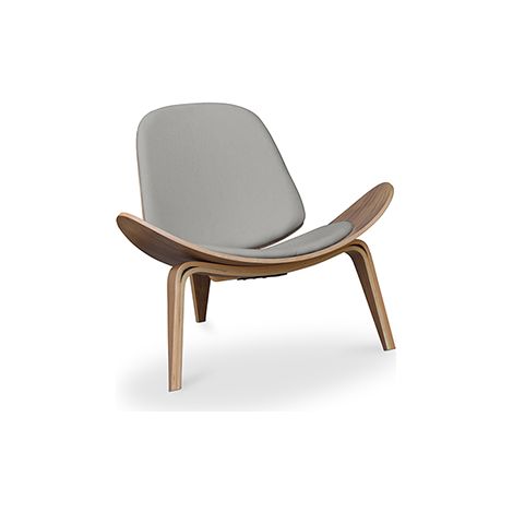Poltrona - Poltrona scandinava - Rivestimento in ecopelle - Lucy Grigio scuro