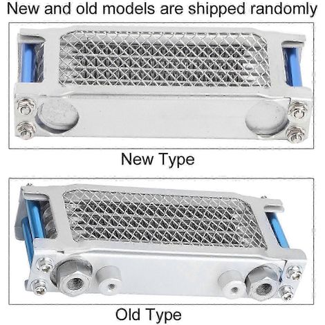 Radiateur de refroidissement d'huile moteur universel argenté pour motos tout-terrain, pit bikes, motos de course, quads et VTT
