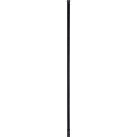 Barras telescópicas extensibles con resorte para cortinas de visillo, 70120 cm, color negro.