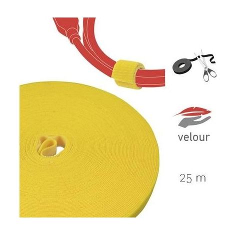 Label-the-cable PRO 1240 nastro in velcro giallo 25 metri (1/5)