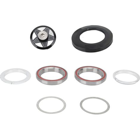 Jeu de direction pour vélo, en alliage d'aluminium, à double roulement, résistant à la décoloration, cuvette de fourche avant pour cadres à tubes droits de 41,8 mm