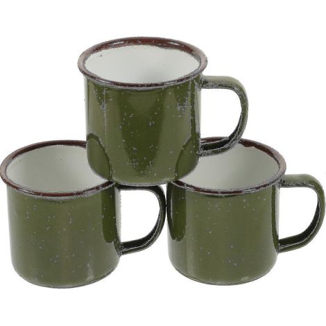 Lot de 3 tasses émaillées réutilisables pour café et thé. (1/2)