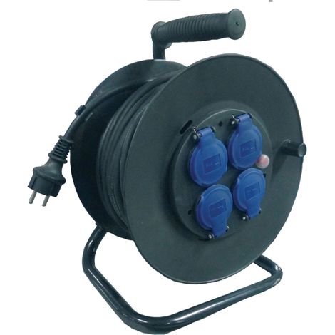 enrouleur professionnel de chantier - ho7rnf - 40 mètres - 3g x 1.5mm - novipro nfh-010