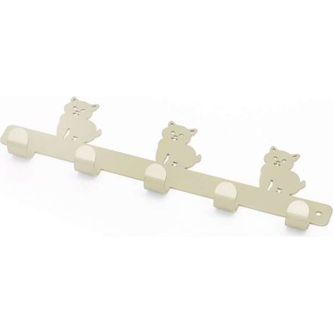 Appenditutto gatto 5 posti in metallo nichel