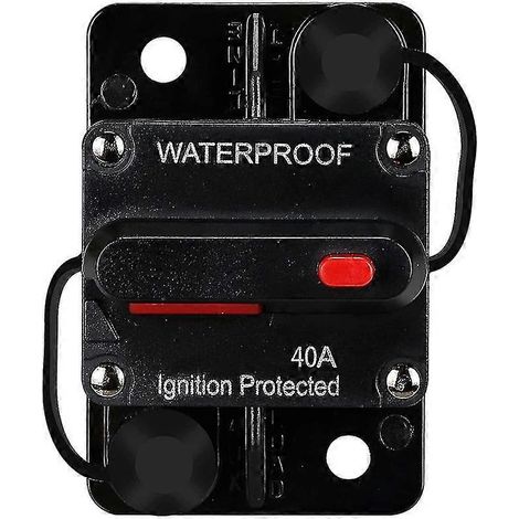 Disjoncteur étanche, avec réinitialisation manuelle, 12v-48v Dc, 40a, pour voiture Marine Trolling Motors Boat Prot (1/5)