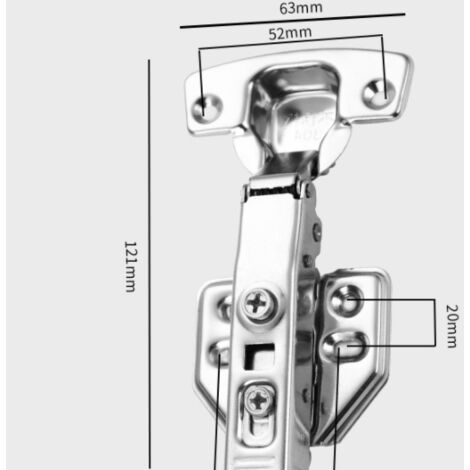 Charnieres avec Amortisseur Intégré Mécanisme de Fermeture Automatique Charnière pour Armoires de Porte Cuisine Lot de 6 (1/4)