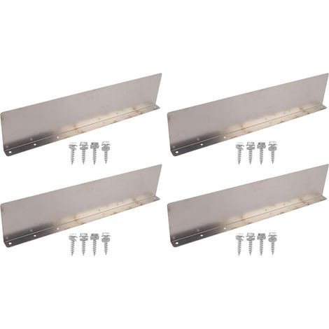 Paquet De 4 Protections Anti-éclaboussures De Gouttière Valley, Protection Contre les éclaboussures De Déviateur D'eau De Pluie En Aluminium De Gouttière De Vallée D'eau De Pluie Avec 32 Vis Pour le C (1/5)