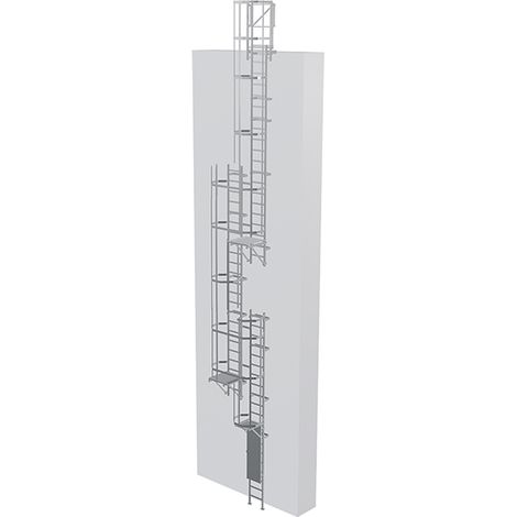 Scala a gabbia - Altezza raggiungibile da 12.40 a 12.70m - CS127-CSPC