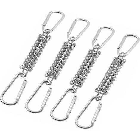 Kit de fixation pour auvent (4 pièces) : ressort de tension, boucle à ressort en alliage, kit de fixation robuste pour voile d'ombrage. (1/5)