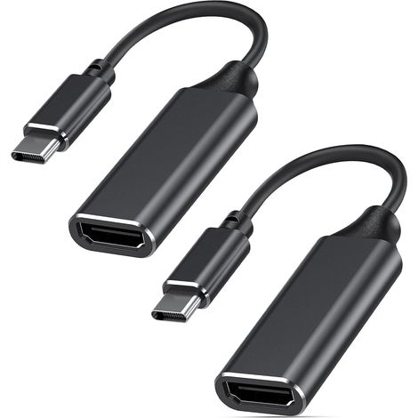 Adaptateur USB C vers HDMI 4K pour Mac OS, Adaptateur Type-C vers HDMI [Thunderbolt 3] (Lot de 2) (1/3)