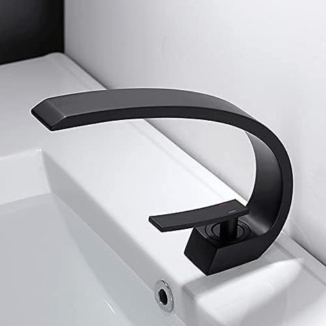 Robinets d'évier de Cuisine Robinet Chrome Polonais Robinets de Lavabo Mitigeur de Salle de Bain Robinet de Lavabo en Laiton Mitigeur Monotrou Lavabo Grue Robinet (1/2)