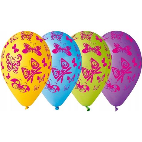 Ballons premium 12" "Papillons", 5 pièces.