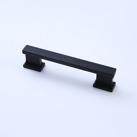 Stück Duschtürgriff, Lochabstand 76 mm, Duschkabinengriff, gewölbter Glastürgriff, mattschwarz, massiv, Länge 101 mm