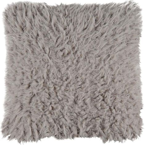 Housse de coussin mouton taupe 40 x 40 cm (1/3)