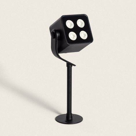 Foco Exterior LED 11W con Pincho Attex Negro