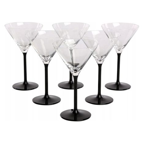 Set aus ONYX Martini- und Cocktailgläsern, 6-teilig.