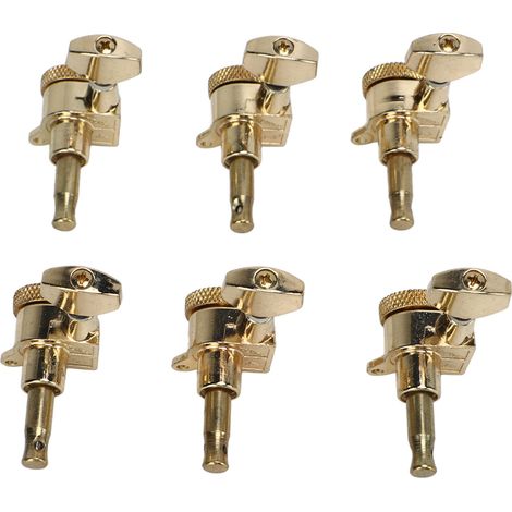 Mécaniques de Guitare 6 en Ligne Dorées Antirouille, Accordeurs Stables et Durables pour Guitare (1/5)
