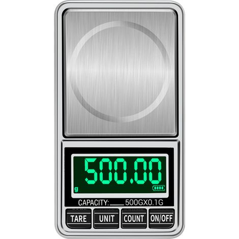 Balanza digital portátil para joyería de oro: minibalanza digital profesional y de precisión en formato de bolsillo: balanza electrónica de precisión de 500 g/0,1 g DH-938C (1/5)