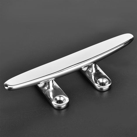Taquet de bateau en acier inoxydable poli miroir, base pour accessoire d'éclairage de bateau, taquet marin (6 pouces) (1/5)