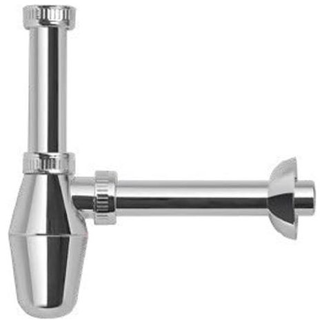 SIFONE A BOTTIGLIA PER LAVABO 1'1/4 X 32MM POLIPROPILENE METALIZZ."CR"