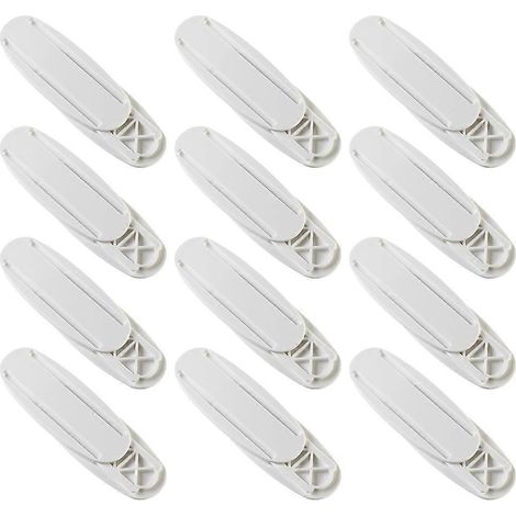 Lot de 12 supports de multiprise autocollants, montage sans perçage, gestion des câbles-White (1/3)