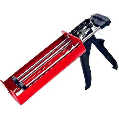 Pistolet à calfeutrer à double piston avec poignée ergonomique, construction robuste en fer, fonctionnement fluide pour cartouches de 400 ml, époxy, acryliques, uréthanes (1/5)
